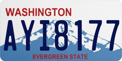 WA license plate AYI8177