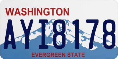 WA license plate AYI8178