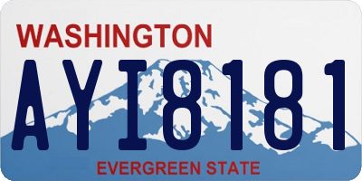 WA license plate AYI8181
