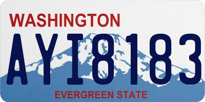 WA license plate AYI8183