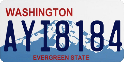 WA license plate AYI8184