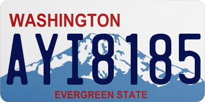 WA license plate AYI8185