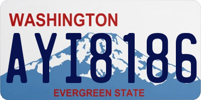 WA license plate AYI8186