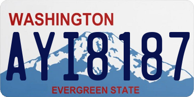 WA license plate AYI8187