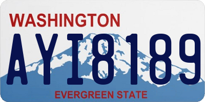 WA license plate AYI8189