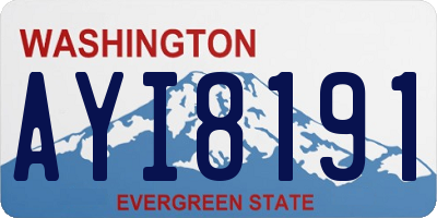 WA license plate AYI8191