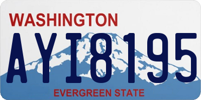 WA license plate AYI8195