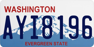 WA license plate AYI8196
