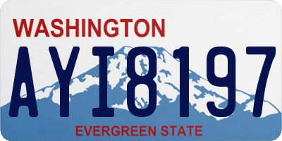 WA license plate AYI8197