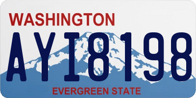 WA license plate AYI8198