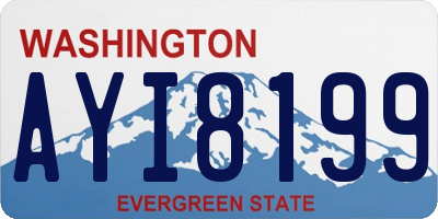 WA license plate AYI8199