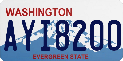 WA license plate AYI8200