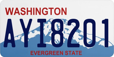 WA license plate AYI8201