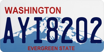 WA license plate AYI8202