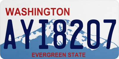 WA license plate AYI8207
