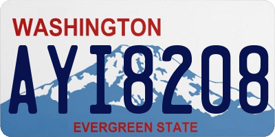 WA license plate AYI8208