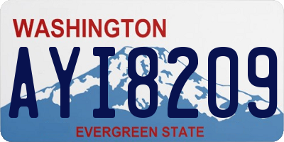 WA license plate AYI8209