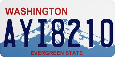 WA license plate AYI8210