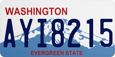 WA license plate AYI8215