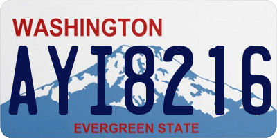 WA license plate AYI8216
