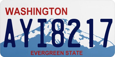 WA license plate AYI8217