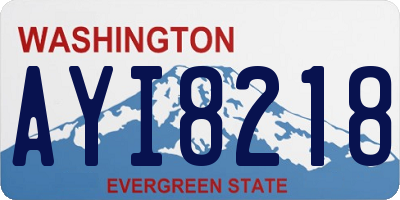 WA license plate AYI8218
