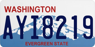 WA license plate AYI8219