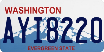 WA license plate AYI8220