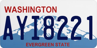 WA license plate AYI8221