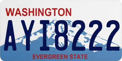 WA license plate AYI8222