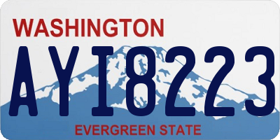 WA license plate AYI8223