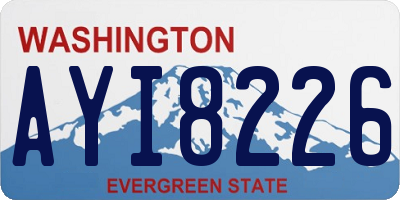 WA license plate AYI8226