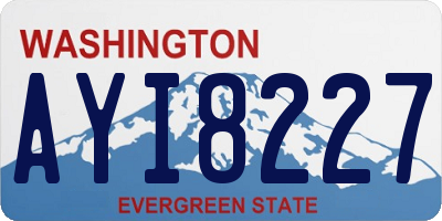WA license plate AYI8227