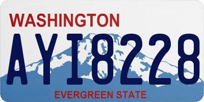 WA license plate AYI8228