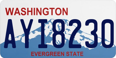 WA license plate AYI8230