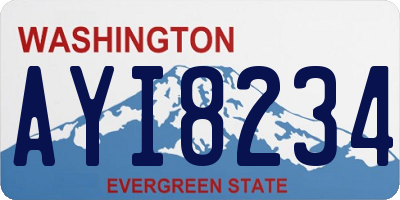 WA license plate AYI8234