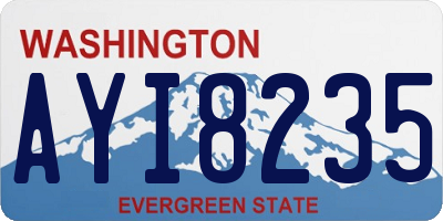 WA license plate AYI8235