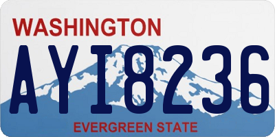 WA license plate AYI8236