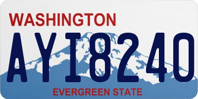 WA license plate AYI8240