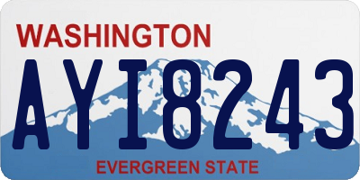 WA license plate AYI8243