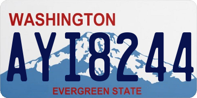 WA license plate AYI8244