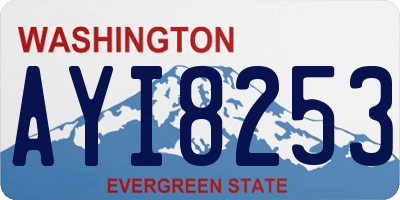 WA license plate AYI8253