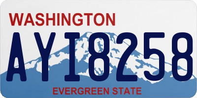 WA license plate AYI8258