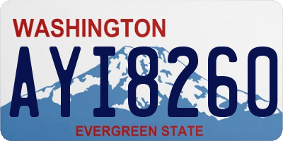 WA license plate AYI8260