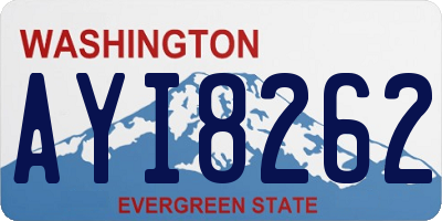 WA license plate AYI8262