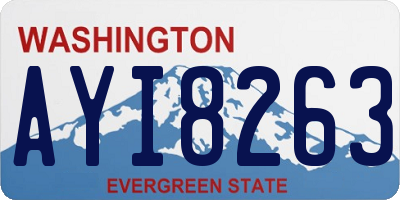 WA license plate AYI8263