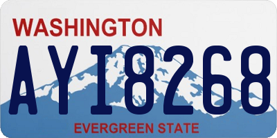 WA license plate AYI8268