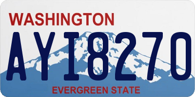 WA license plate AYI8270