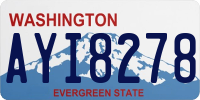 WA license plate AYI8278