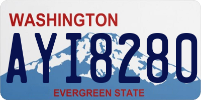 WA license plate AYI8280